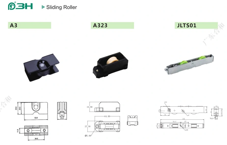 Aluminum Sliding Gate Door Window Nylon Roller Pulley Wheel Bearing Groove Roller Series Accessories